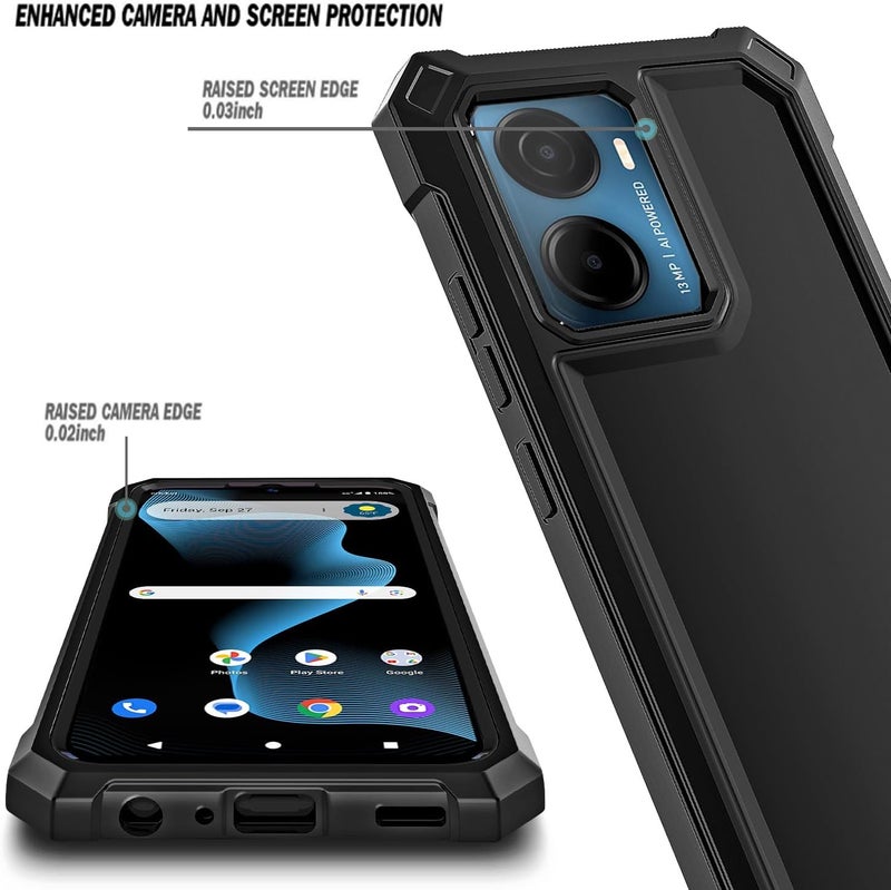 WDHD for Cricket Magic 2 5G Case (2024), AT&T Propel 2 5G with [Built-in Screen Protector], [9FT Military Grade Drop Tested] Full-Body Protective Shockproof Bumper Case (Black) - Image 3